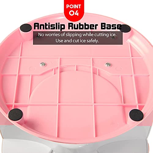 Letusto Shaved Ice Maker - Slushie Machine Use Normal Refrigerator Ice Cubes, with Stainless Steel Blades for Snow Cone, Cocktails and Snow Flakes, Bingsu Ice Shaver (Blue)