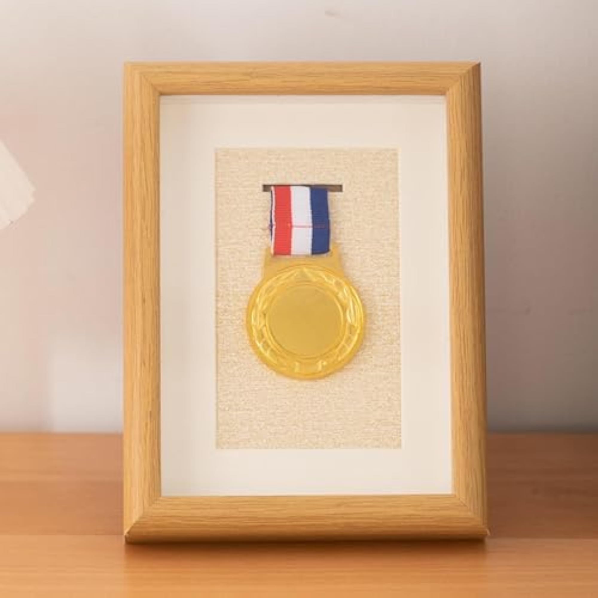 Wood Shadow Box Frame for Medal Storage