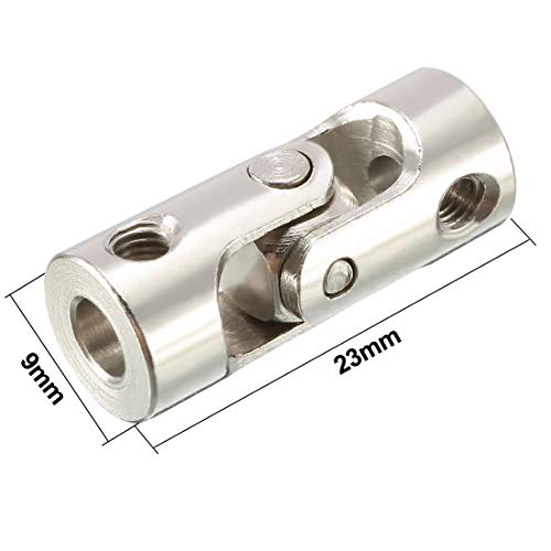 sourcing map 2pcs 3mm bis 4mm Drehbare Universal Lenkwelle U Gelenk Koppler Edelstahl L23XD9 DE de