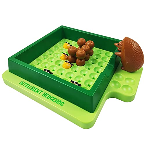 FIBOGOUP Juegos inteligentes, juegos de mesa Hedgehog Maze a partir de 6 años, juego de rompecabezas con 50 desafíos, juegos de habilidad para mejorar el pensamiento lógico, regalos para niños y niñas