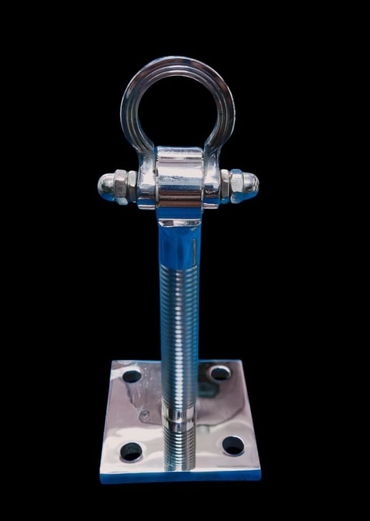 Jhulawala 10 Inch SS Ceiling Hook for Patio JHULA, Swing Punching Bag Superior HI-Grade Quality, KADA for Patio Swing, Hammock Swing 25MM Rod with Weight Capacity of 750KG, (Pack of 2PCS) Heavy Duty 4