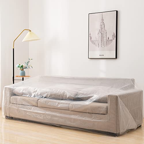 Liyaomix 1 Pack 2 Mil Plastic Drop Cloth For Painting 9Ft X 12Ft, Heavy Duty Plastic Painters Drop Sheet, Waterproof Plastic Painting Tarp For Floor Covering #TOP3