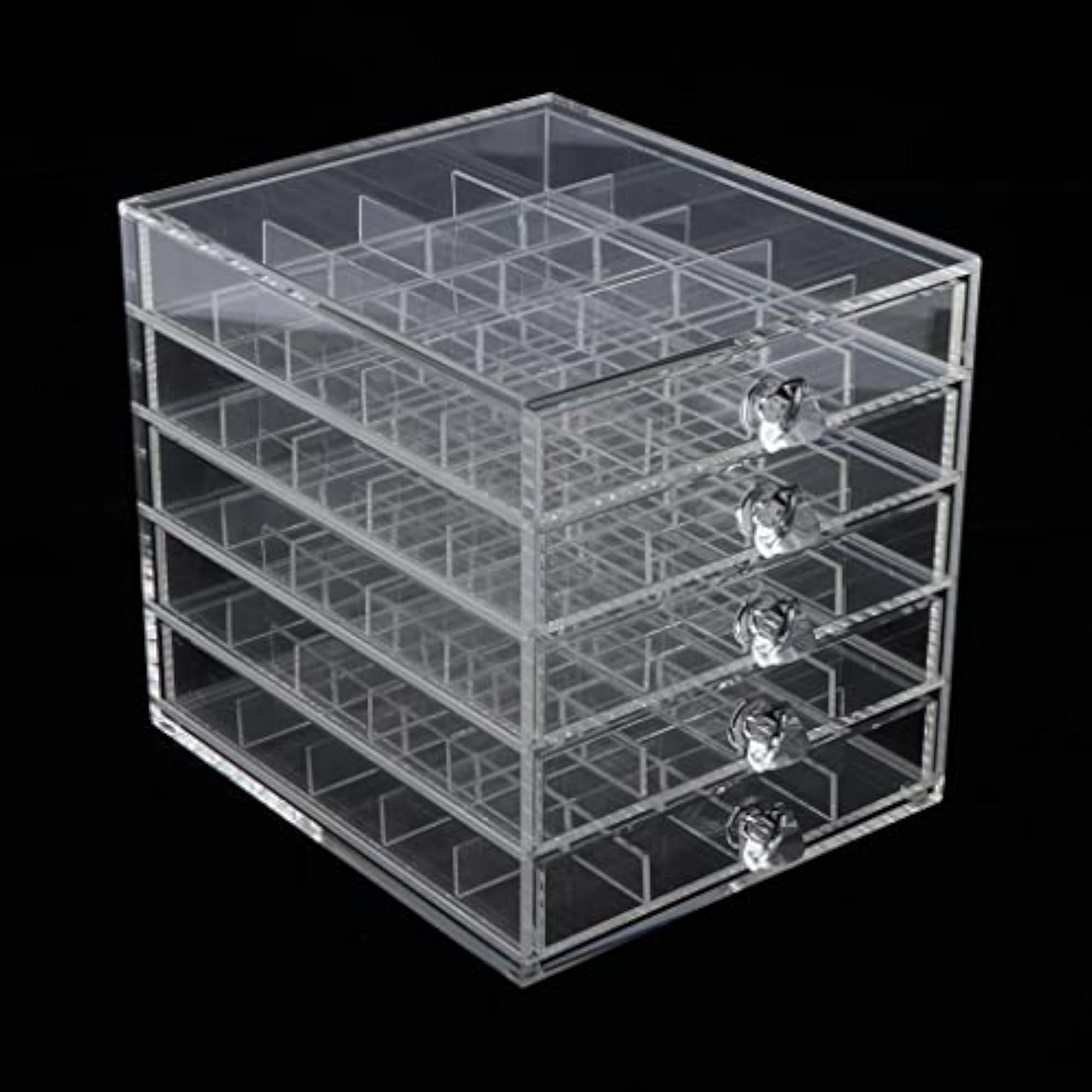 Acrylic Nail Art Glitter Storage Case, Organizer Box