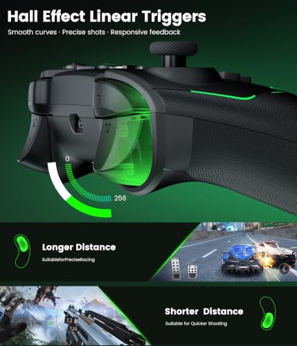 Image of Svetaecho Switch 2 Controller with Charging Dock, Hall Effect Joystick & Trigger, Wireless Pro Controller for Nintendo Switch /Switch 2 /OLED /Lite, 7 Color RGB, Programmable Macros & Turbo-NC800