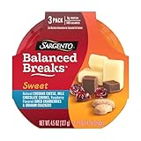 Sargento Sweet Balanced Breaks Natural Cheddar Cheese, Milk Chocolate Chunks, Raspberry Flavored Dried Cranberries and Graham Crackers Snack Kit, 3-Pack