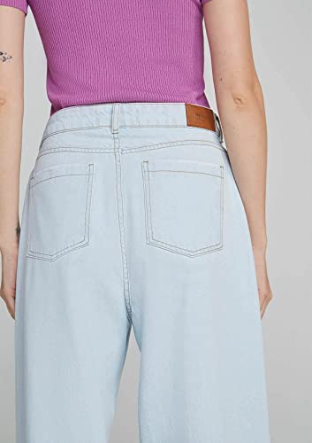 Calça Jeans Básica Feminina Cintura Alta Pantalona - Azul 042