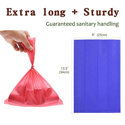 Dog Poop Bags with Dispenser and Leash Clip, Extra-Large, Extra Thick 100% Leak-Proof Pet Waste Bags, Earth Friendly, Unscented, Blue Pink, 720 Count, 13.5×9 in Dog Poop Bags with Dispenser and Leash Clip, Extra-Large, Extra Thick 100% Leak-Proof Pet Waste Bags, Earth Friendly, Unscented, Blue Pink, 720 Count, 13.5×9 in