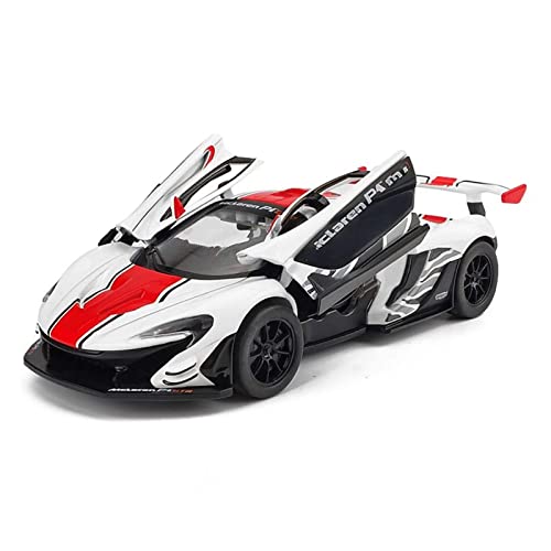Aleación presión fundición coche modelo Kit 1/32 POR Mclaren 60 0lt p1 gtr Sports Die Miras Modelo Modelo de Aleación de Juguete Luz de sonido Pull Back Toy Toys Regalos Regalos Vehículo Coche Coche M Cover
