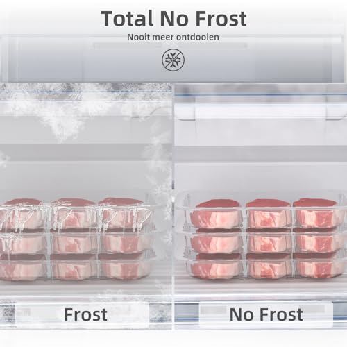 CHiQ Vrieskast 166 l, diepvriezer met dynamische koelfunctie, verwisselbare deuraanslag, zwart roestvrij staal, 144 cm hoog, 12 jaar garantie op de compressor - Afbeelding 5