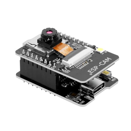 QIQIAZI für ESP32 CAM-Modul Für ESP32 USB-C ESP32-CAM Entwicklungsplatine für ESP32-CAM-MB ESP32 8M DC 5V Dual-Core WiFi Bluetooth mit Kamera OV2640 Kompatibel mit Arduino