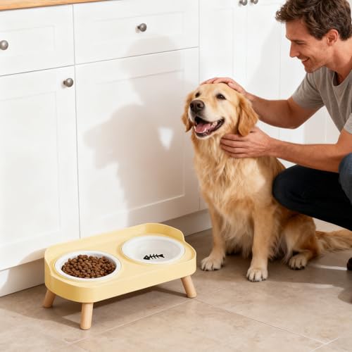 Station d'alimentation pour chien et chiot - Gamelle chat surélevée - 6