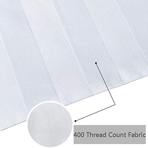 Shunjie.home 100% Egyptian Cotton Standard Pillow Protectors Set Of 4，400 Thread Count Sateen Weave White Pillowcase, Easy Care Zippered Style Pillow Covers - (Standard) #TOP3