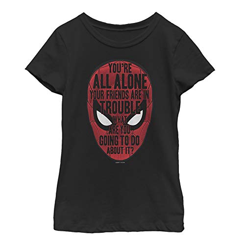 T-shirt Spider-Man Far from Home ado fille coton noir Marvel