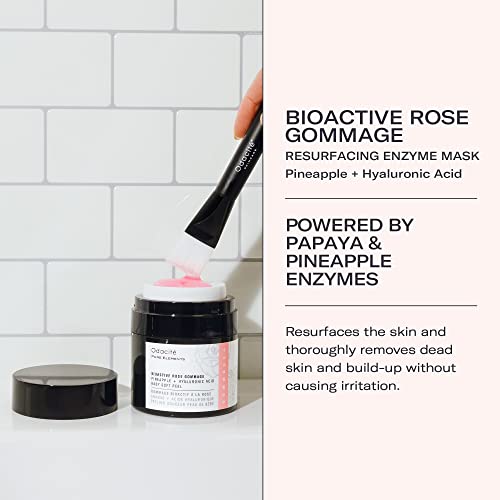Odacité Exfoliating Face Peel Mask - Bioactive Rose Gommage, Pineapple, And Hyaluronic Acid Gel Glow Recipe- Resurfacing Enzyme Mask For Dullness, Clogged Pores And Dead Skin Build Up, 1.69 Fl Oz #TOP1