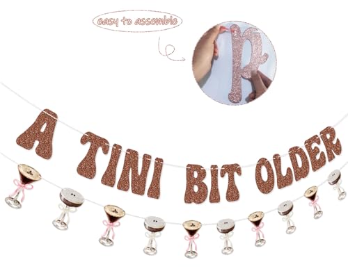 Image of A Tini Bit Older Banner Garland for Espresso Martini Birthday Party Decorations