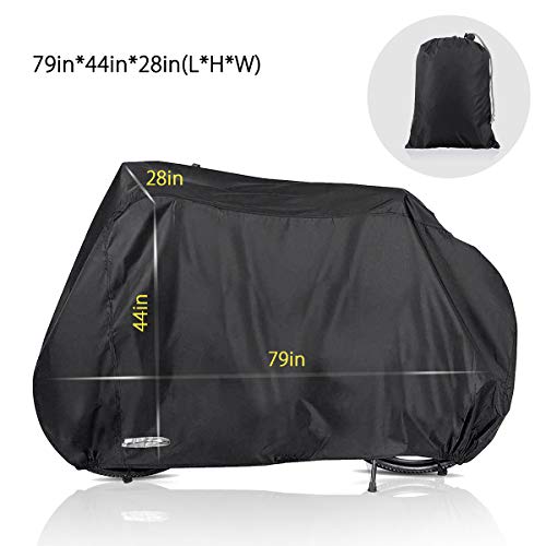 Audew Bike Cover Outdoor Waterproof Bicycle Cover with Lock Holes Windproof Dustproof UV Resistant for Mountain Bike Road Bike - Thumbnail 5