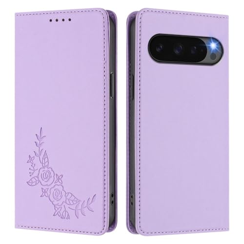 Protection Google Pixel 9 Pro XL anti-rayure avec porte-carte et fermeture aimantée