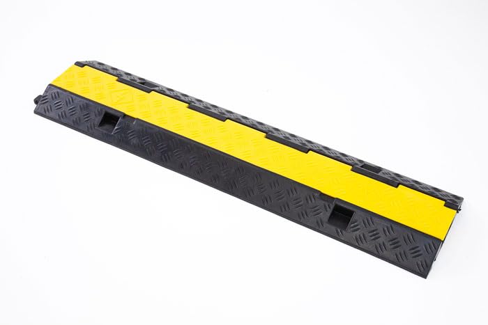 The Ramp People Floor Cable Protector 2-Channels 35mm x 30mm - Outdoor Rubber Cable Cover Pedestrians & Vehicles Pavement, Driveway, Car Park Wire & Cable Management 1, 2, 3 & 5 Channels Options