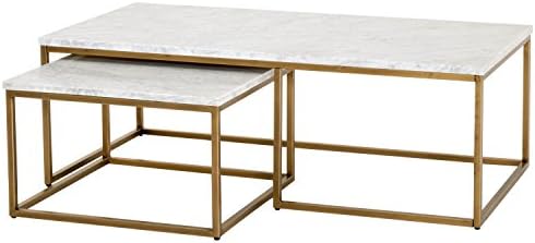Carrera Nesting Coffee Table, Brushed Gold