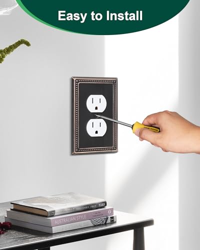 Placas decorativas de interruptor estilo clásico con acabado bronce envejecido 6