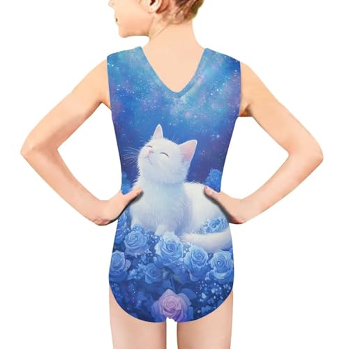 Image of Girls Bathing Suit Size 3-14 Swimsuits for Girls One-Piece Swimwear Summer V-Neck Sleeveless