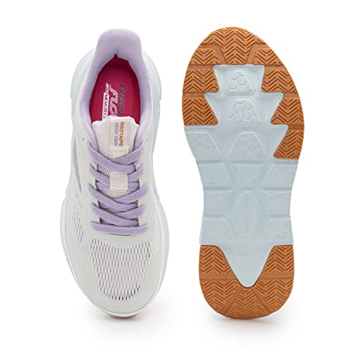 Image of Red Tape Sports Shoes for Women's- Neon Green Lace-Up, Shape Adjustable Sports Athleisure Shoes, Perfect for Walking & Running