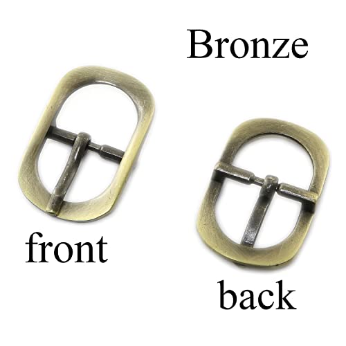 Pro Bamboo Kitchen 5Pcs Halter Buckle 5/8" Ancient Bronze Oval Center Bar Belt Buckles Single Prong Strap Buckles Tri-Glide Slide Buckles #TOP1