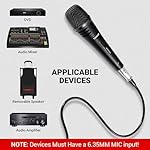 TONOR K1 Vocal Microphone for Singing, Dynamic Handheld Wired Karaoke Mic, Microfono with 5M XLR to 1/4" Cable, Compatible with Amp, Mixer, Suitable for Speech, Karaoke and Outdoor Activities - Image 2