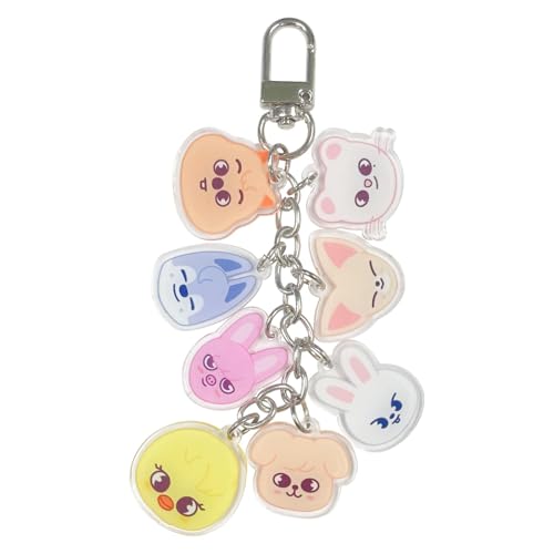 Porte Clef Stay Kid Skzoo Keychain Porte Clé Skzoo Keychain Stay Kid Accessoire Sac à Dos Décoration Cadeaux pour d'Anniversaire de Noël