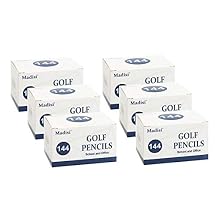 Madisi Golf Pencils, #2 HB Half Pencils, 3.5" Mini Pencils, Pre-Sharpened, 6 Boxes, 864 Count