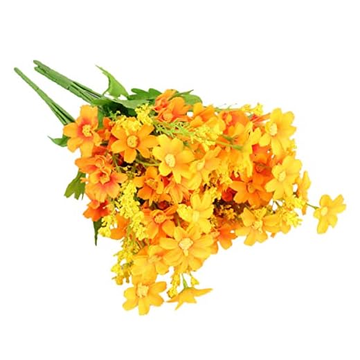 DECHOUS 3 Piezas De Flores De Imitación Gerbera Margarita Falsa Margarita Arreglos Florales Decoración De La Boda Flores De Margaritas Artificiales Ramo De Plantas Vid De Girasol