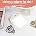 TBWHL Cute Table Desk Mirror Cartoon Cat Mirror for Desk, Desktop Mirror with Stand for College, Hanging Vanity Makeup Mirror for Dorm, Bedroom, Office Cubicle (White Cat)