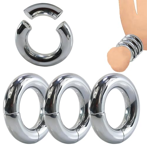 Générique Anneaux magnétiques 3 pièces en Acier Inoxydable pour Hommes, 5 Tailles, 3 pièces-A384FR (35mm)