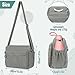 Imagen de NEWIROVE Bolso bandolera mujer medio crossbody bag nylon impermeable bolso bandolera mujer deportivo bolso de hombro con multibolsillos para trabajar