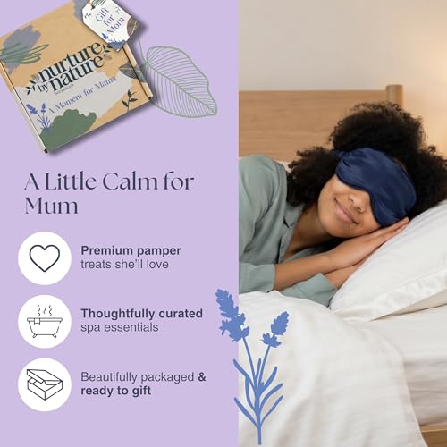 Nurture by Nature | Moment for Mama Gift Set | Gifts for Mum | Body butter, Shower Oil, Essential Oil Roll on, Epsom Bath Salts, Silk Eye Mask | Mum To Be, Pregnancy Gift
