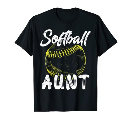 Softball Aunt For Women Family Matching Players Mothers Day Camiseta