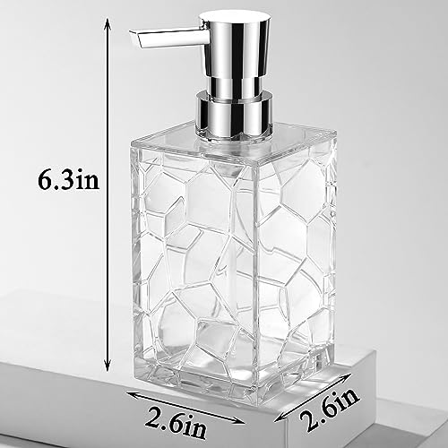 image for JiatuA Hand Soap Dispenser, Clear Acrylic Plastic Liquid Pump Bottles 