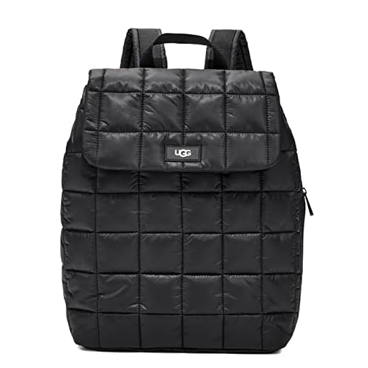 UGG womens Adaya Puff Backpack, Black, One Size US