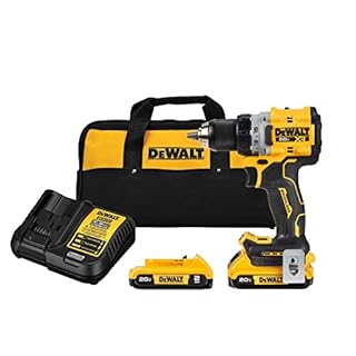 DEWALT 20V MAX XR Cordless Drill/Driver Kit, Brushless, Compact, with 2 Batteries and Charger (DCD800D2)