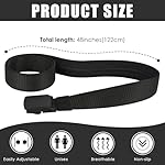 2 Pack Money Belts for Travel, Anti-Theft Hidden Waist Wallet with Zippered Security Pockets, Adjustable Nylon Belt for Men & Women Under Clothes (Black)​ - Image 2