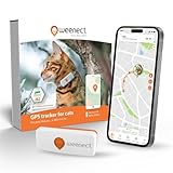 Weenect Cat XS - NEW GPS Tracker for Cats | Real-time Mini GPS Tracker for Cats | Smallest model on the market | Operates with a subscription | Collar included