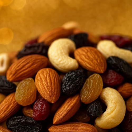 Image of Vbalaa Dry Fruit Mix | Healthy Snack Blend of Almonds, Cashews, Pistachios, Raisins, Black Raisins, Dried Cranberries | 100% Natural & Pure | Rich in Nutrition | Ideal for Snacking & Gifting-250gm