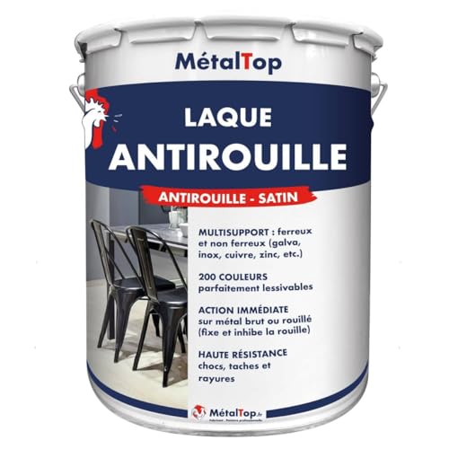 Metaltop - Laque Antirouille - Blanc perle - RAL 1013 - Pot 1 L