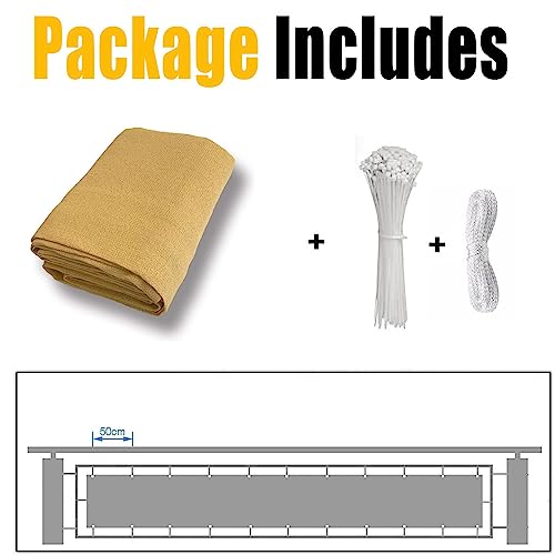 Voile d'ombrage rectangulaire 2.2x2.6m jaune pour pergola et serre - 8