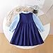 Girls Color Block Lapel A-Line Pleated Dress Kids Back to School Cute 2 Piece Outfits for 4-8 Years with Bowtie