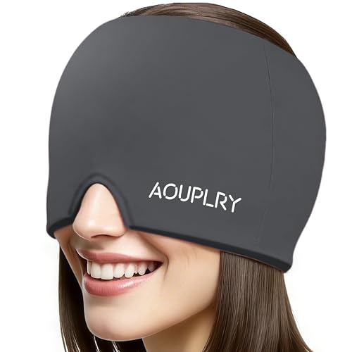 Migraine Cap Hot & Cold Therapy Migraine Relief 360 Gel Surround Wearable Headache Relief Cap Reusable for Migraine Tension Headache Sinus Pressure Eye Puffiness