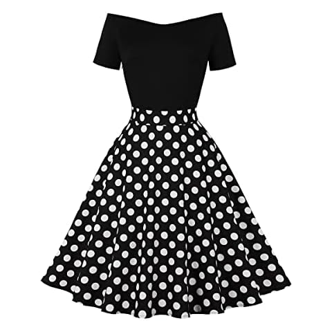 Wellwits Women's Vintage Cocktail Dress Black XL Cover