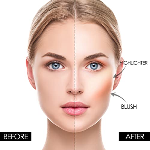 Focallure Blush And Highlighter Palette,3 In 1 Makeup Powder Palette,Cruelty-Free Matte Blush,Shimmer Illuminator Highlighters For A Glowing Look,#02 #TOP4