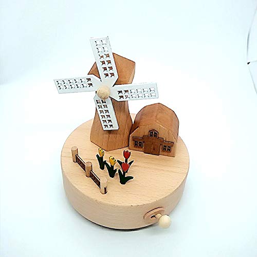 Bfrth Statues Collectibles Statues And Figurines Music Box Decoration Gift Dutch Windmill Music Box Home Decoration Decoration #TOP23