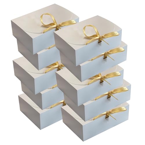 Boîtes cadeaux blanches pour demande en mariage et fêtes de Noël
